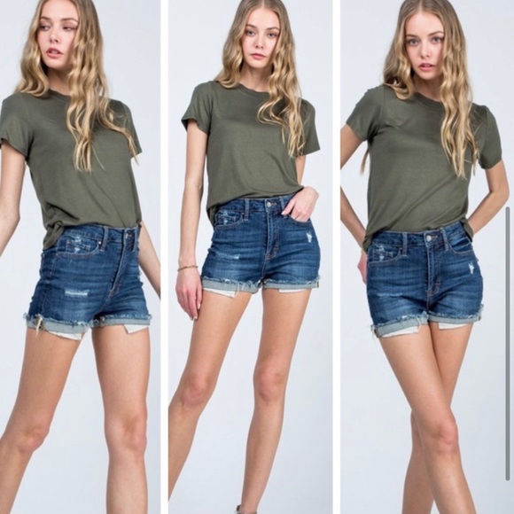 New! Clearance High waisted rolled hem shortie - Picture 4 of 4